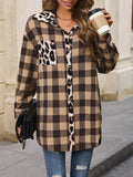 Loose casual plush plaid jacket jacket