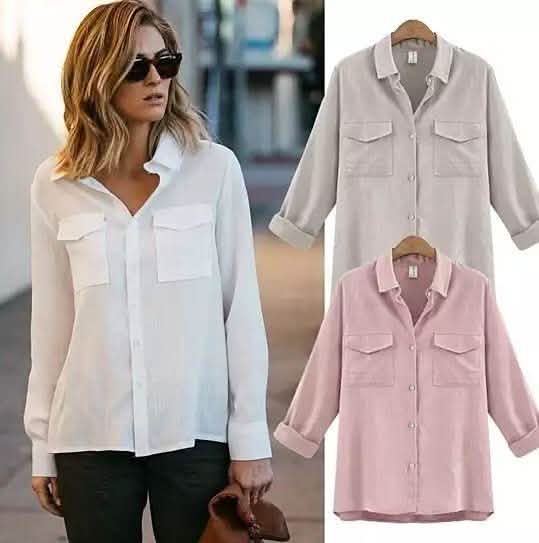 Loose Cut White Linen/Cotton Button Up Breathable Shirt - Size: XL