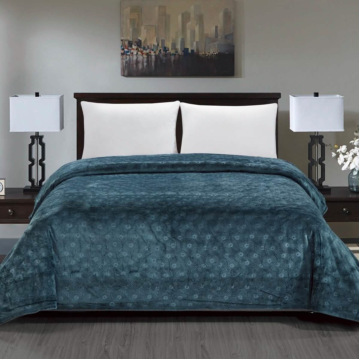 Louvre Blanket-Teal-King