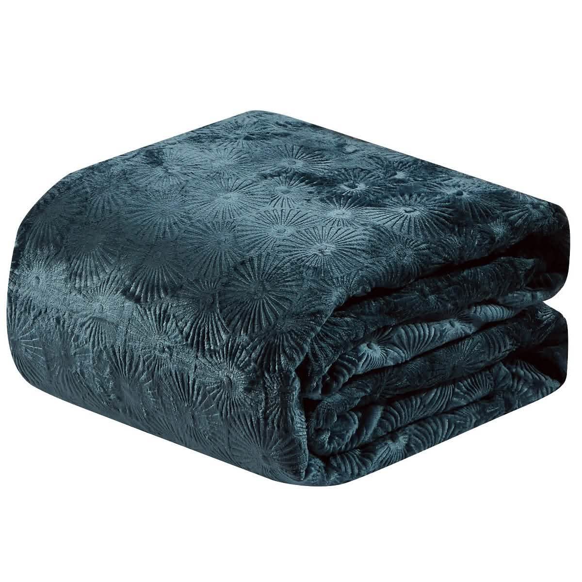 Louvre Blanket-Teal-Queen