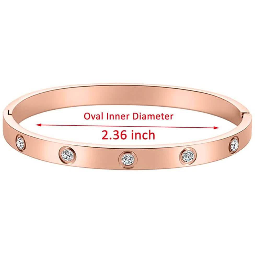 Love Friendship Bracelet Bangle with Cubic Zirconia Stones