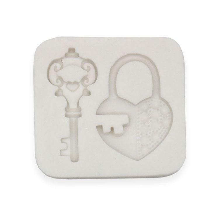 Loving Heart Lock Key Silicone Mold For Chocolate Candy Cake Decoration Plaster Ornaments Fondant Mould Kitchenware Baking Heart Lock Key Silicone Mold