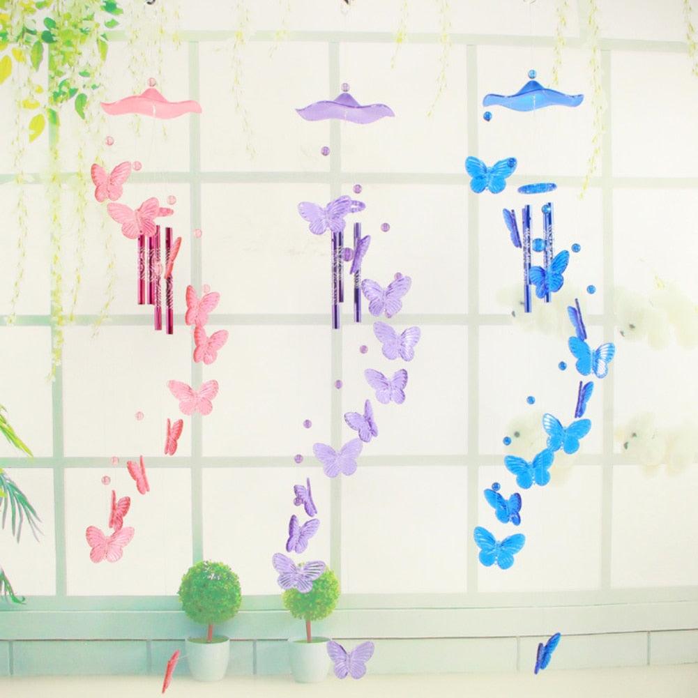 Lucky Butterfly Hanging Wind Chime Bell Garden Decoration Ornament Gift Home Decoration Fashion  High-end Gift Butterfly Gift Grandmother Gift Mother Gift Birthday Gift Festival Gift Witness Friendship Outdoor Wind Chime Garden Decor