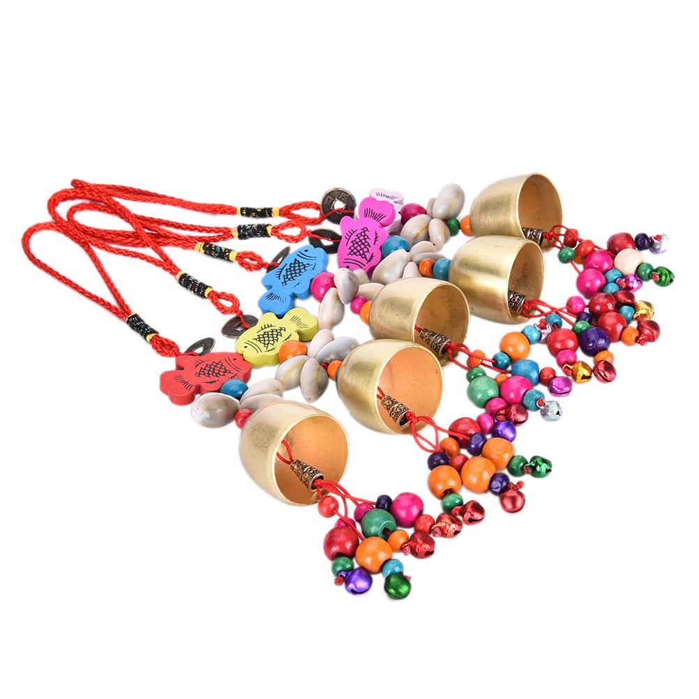 Lucky Wind Chimes Mobile Garden Wind Chime Bell Creative Outdoor National Home Pop Hot Yard New Copper Living Decor Fashion For Good Luck Home Garden Patio Hanging Decoration Gift