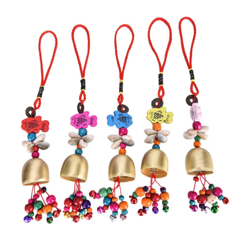 Lucky Wind Chimes Mobile Garden Wind Chime Bell Creative Outdoor National Home Pop Hot Yard New Copper Living Decor Fashion For Good Luck Home Garden Patio Hanging Decoration Gift