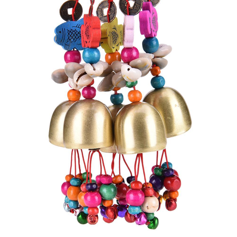 Lucky Wind Chimes Mobile Garden Wind Chime Bell Creative Outdoor National Home Pop Hot Yard New Copper Living Decor Fashion For Good Luck Home Garden Patio Hanging Decoration Gift