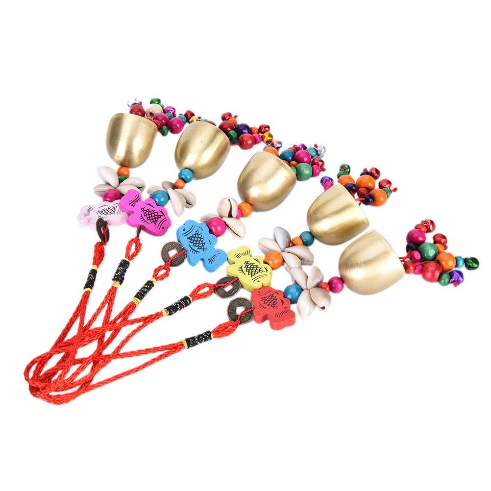 Lucky Wind Chimes Mobile Garden Wind Chime Bell Creative Outdoor National Home Pop Hot Yard New Copper Living Decor Fashion For Good Luck Home Garden Patio Hanging Decoration Gift
