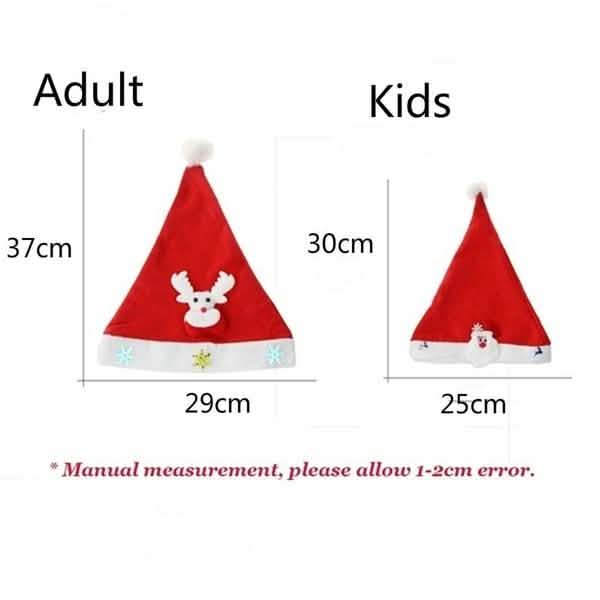 Luminous Christmas Hat Glowing Santa Claus, Snowman, Deer Christmas Hat