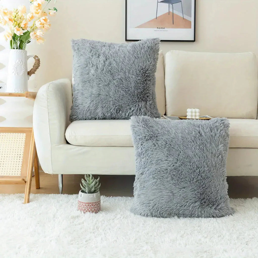 Luxurious Soft Faux Fur Throw Pillow Covers