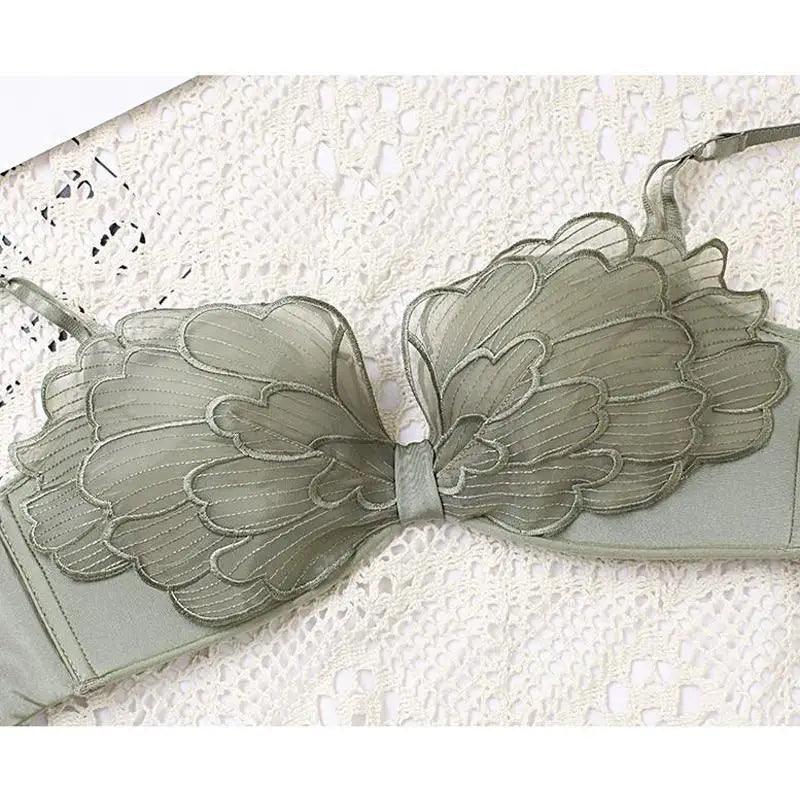 Luxurious Style Bralette Seamless Mesh Wireless Bra Thin Soft Push Up Bras for Women