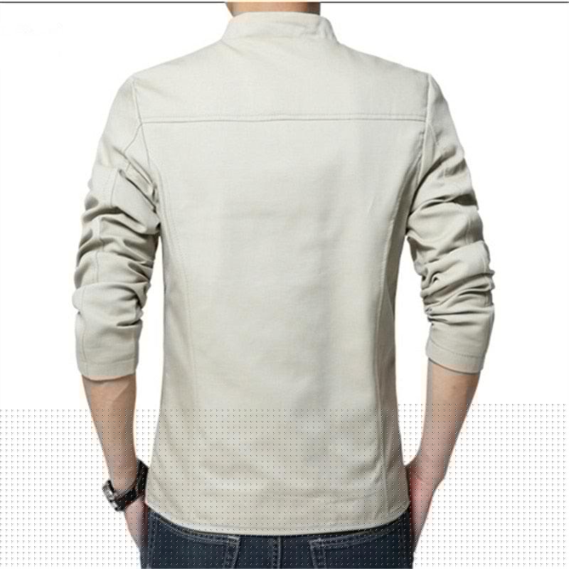Luxury Black Mens Jacket Fashion Jacket Men Slim Fit Business Casual Male Jackets Warm Outdoor Men's Lightweight Cotton Jacket Elegant Slim Men Solid Color Clothing