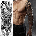 Luxury Black Temporary Tattoo Waterproof Big Lion Tattoo For Body Arm Legs Modern Large Design