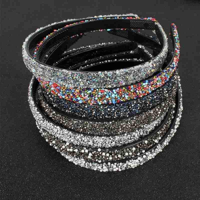 Luxury Crystal Pearl Rhinestone Headbands Fashion Women Hair Accessories Headdress Padded Hairbands Hair Bands Sparkly Hair Hoop Gorgeous Hair Accessories For Women