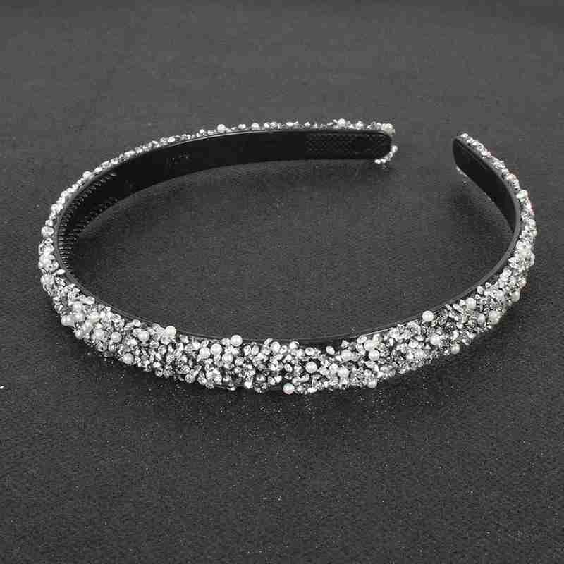 Luxury Crystal Pearl Rhinestone Headbands Fashion Women Hair Accessories Headdress Padded Hairbands Hair Bands Sparkly Hair Hoop Gorgeous Hair Accessories For Women
