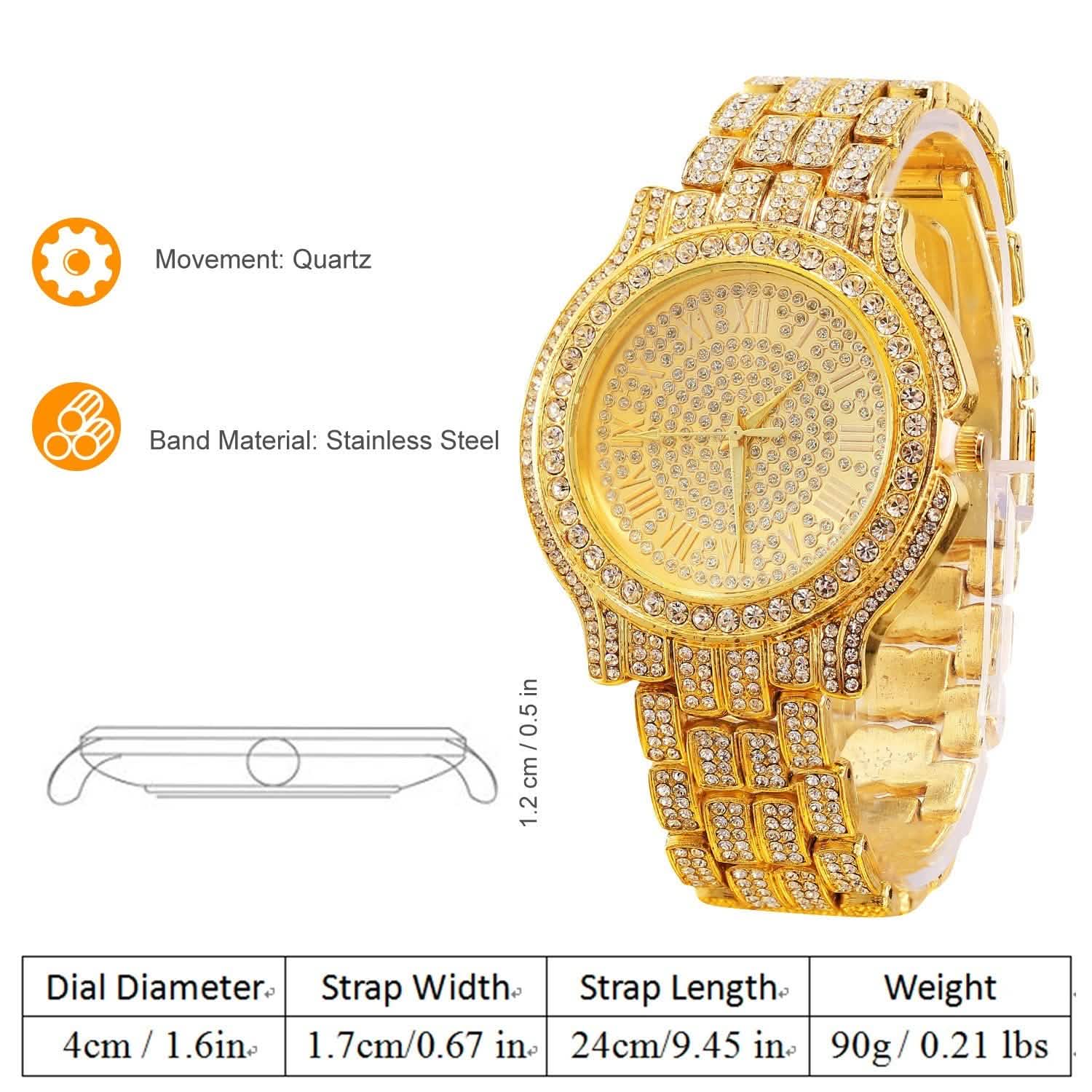 Luxury Crystal Rhinestone Quartz Watch