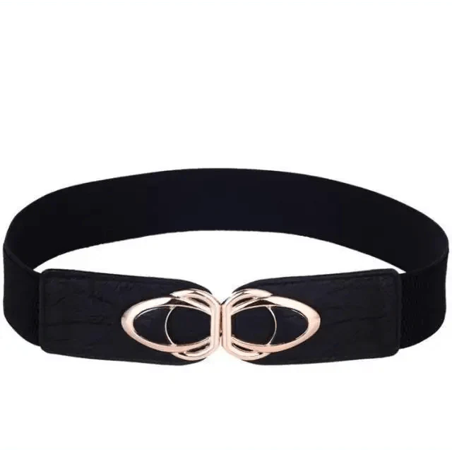 Luxury Elastic PU Leather Wide Belts For Women Fashion Stretchy Thick Waist Dress Plus Size Waistbands For Women