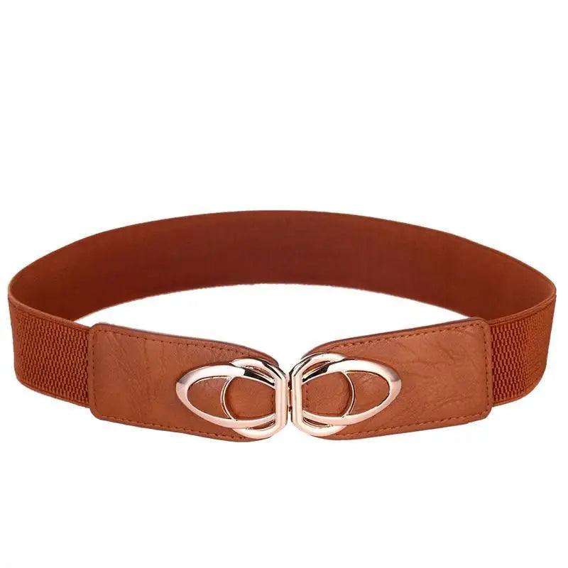 Luxury Elastic PU Leather Wide Belts For Women Fashion Stretchy Thick Waist Dress Plus Size Waistbands For Women