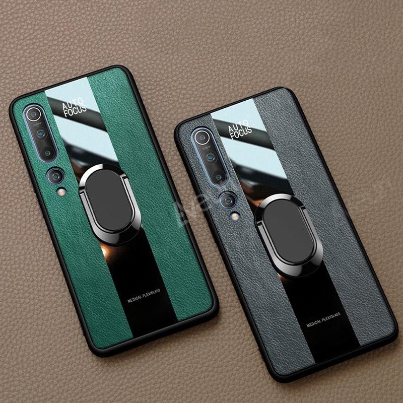 Luxury Leather Phone Case For Xiaomi Mi 11i 9T 10T 11T Pro 11 Lite Redmi Note 9S 7 8 9 10 Pro 8T Cover Case Leather Mobile Phone Case with 360° Rotating Ring Vintage Two Tone Durable Phone Cover