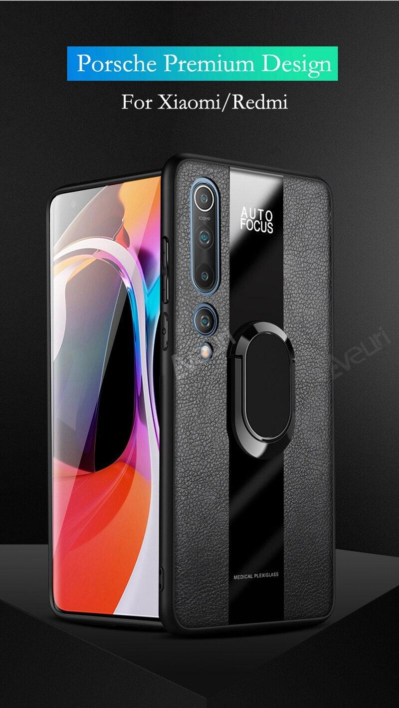 Luxury Leather Phone Case For Xiaomi Mi 11i 9T 10T 11T Pro 11 Lite Redmi Note 9S 7 8 9 10 Pro 8T Cover Case Leather Mobile Phone Case with 360° Rotating Ring Vintage Two Tone Durable Phone Cover