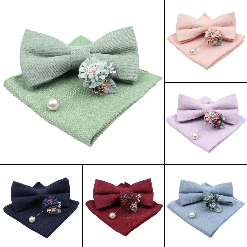 Luxury Men Cotton Colorful Bowtie Elegant Design Perfect Gifts For Men Fashionable Party Bowtie
