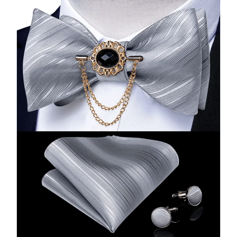 Luxury Pink Solid Men Bow Tie Silk Business Wedding Elegant Bowtie For Men Unique Desing For Every Occasion