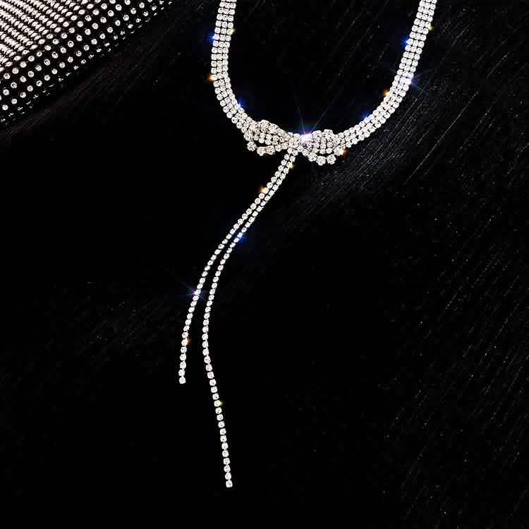 Luxury Trendy Crystal Choker Necklace Clavicle Chain Necklace For Women Wedding Fashion Jewelry Collar