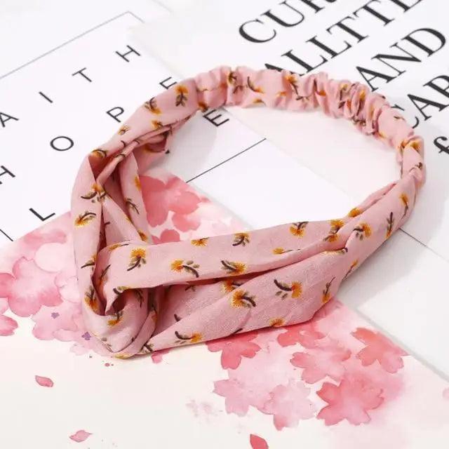 Luxury Women's Headband Vintage Cross Knot Elastic Hair Bands Soft Solid Hairband Girls Hair Accessories Floral Turban Bandanas Head Wrap