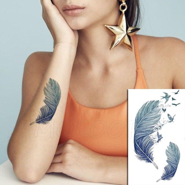 Luxury Womens Different Temporary Waterproof Tattoo Sticker Feather Dandelion Tattoos For Makeup Party