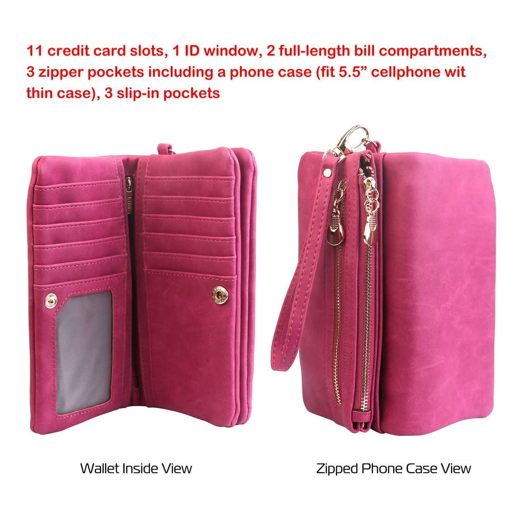 Luxury Women's Leather Clutch Wallet