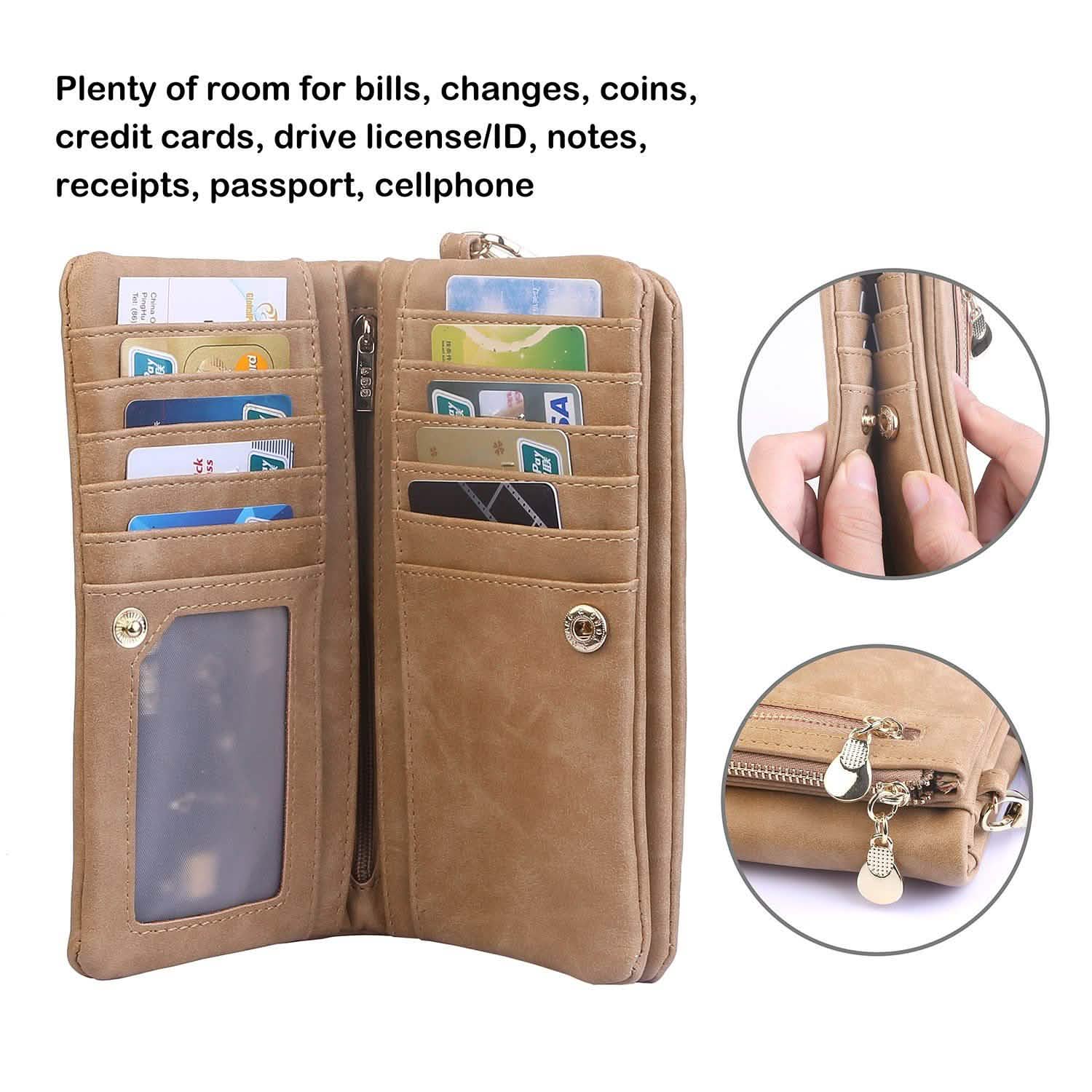 Luxury Women's Leather Clutch Wallet