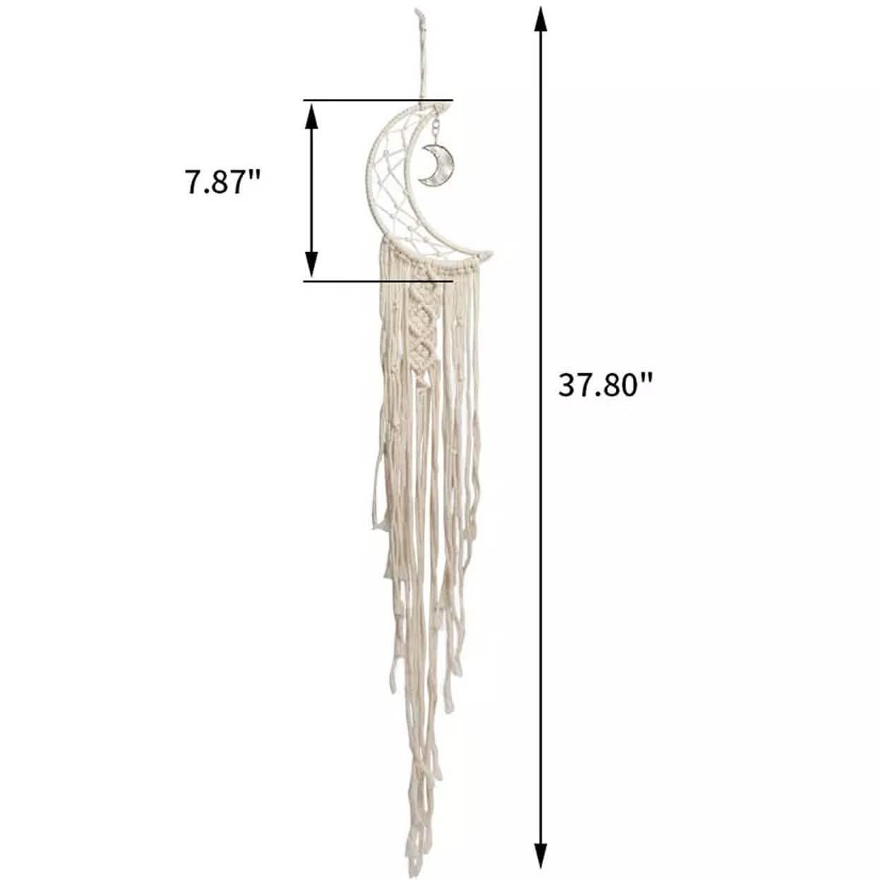 Macrame Woven Wall Hanging Boho Tapestry Moon Star Dreamcatcher Home Decor