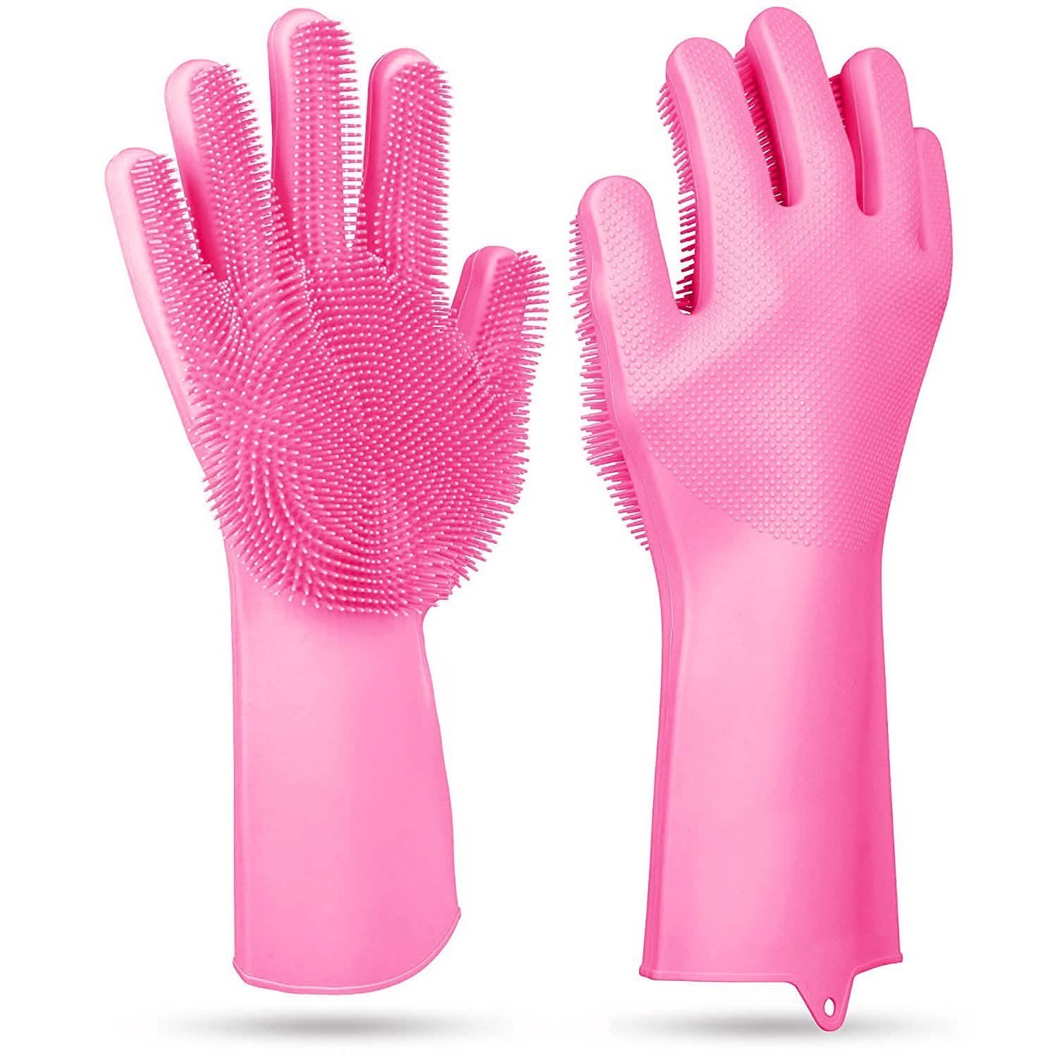 Magic Silicone Brush Dishwashing Gloves