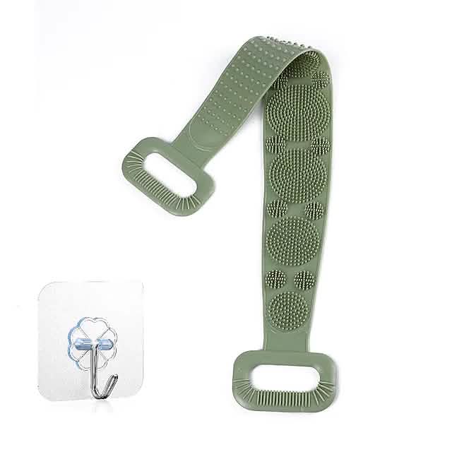 Magic Silicone Brush with Self-Adhesive Hook Bath Towel