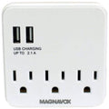 Magnavox Desk Top Multi-Functional Wall Outlet Surge Protector Charging Port