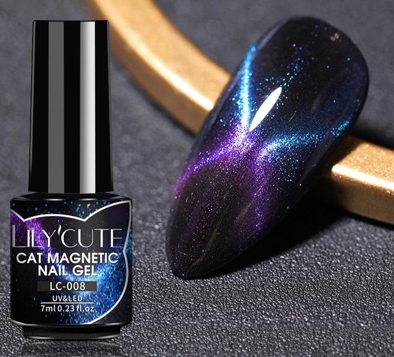 Magnetic 9D Cat Eye Gel Nail Polish Set UV LED Popular Chameleon Multi Color Salon Designs For Womens