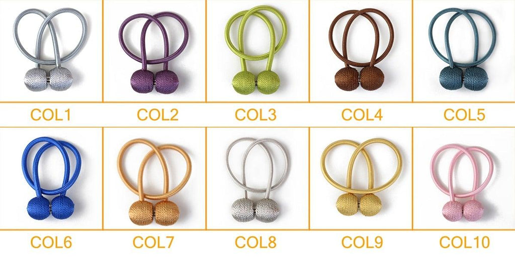 Magnetic Curtain Tieback High Quality Holder Hook Buckle Clip Curtain Tieback Polyester Decorative Home Accessories European Style Decorative Curtain Drape Tie With Strong Magnetic For Home And Office Decoration 49cm