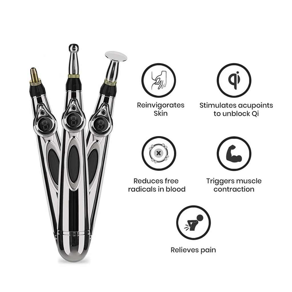 Magnetic Electric Acupuncture Meridians Laser Therapy Heal Massage Pen