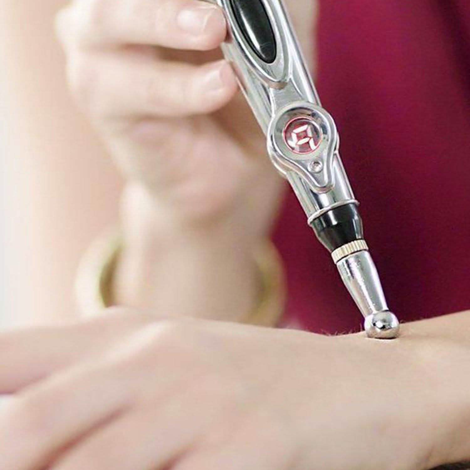 Magnetic Electric Acupuncture Meridians Laser Therapy Heal Massage Pen