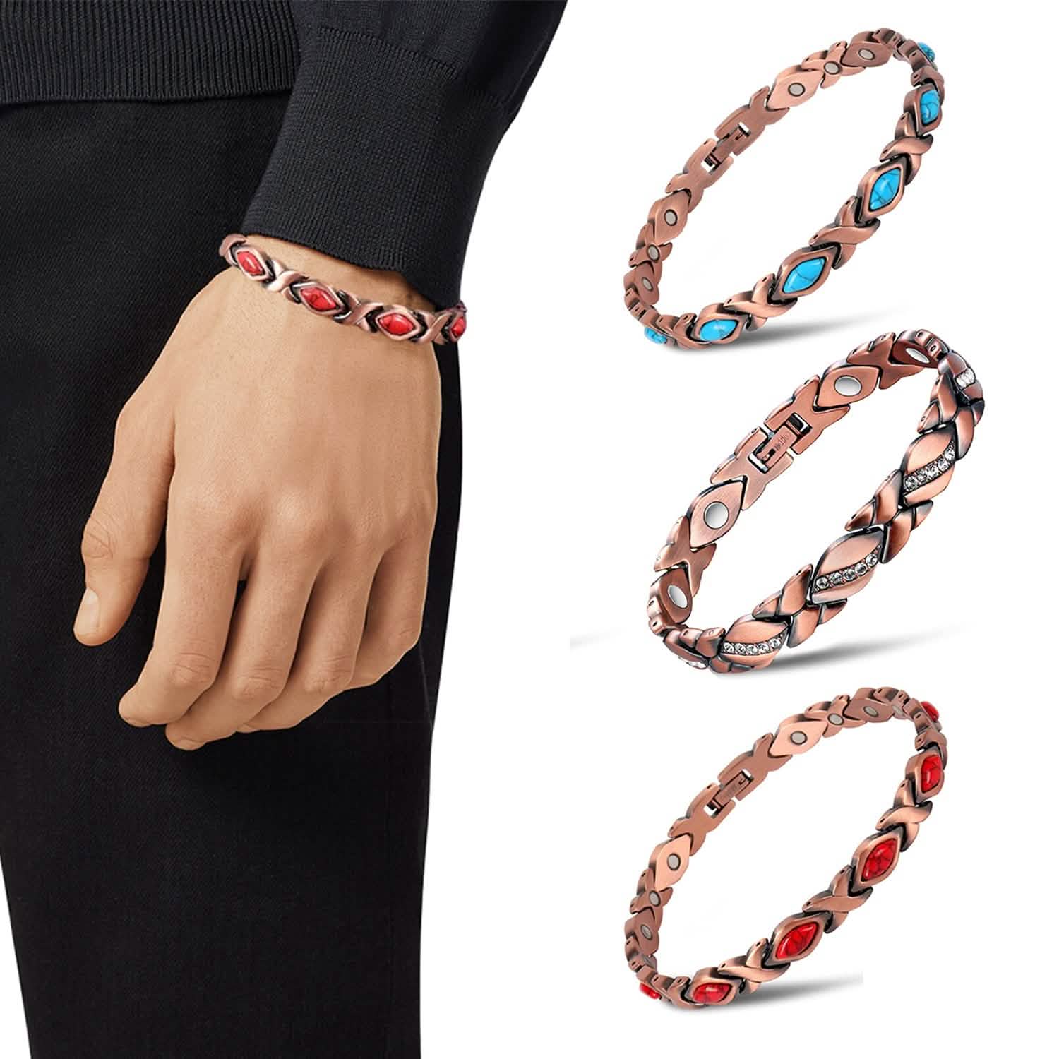 Magnetic Energy Therapy Pain Relief Copper Bracelet Unisex
