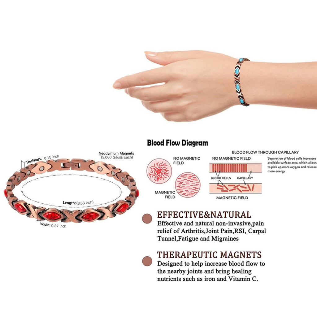 Magnetic Energy Therapy Pain Relief Copper Bracelet Unisex
