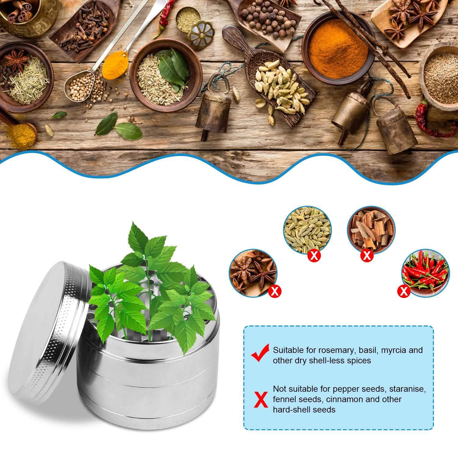 Magnetic Herb Spice Tobacco Grinder