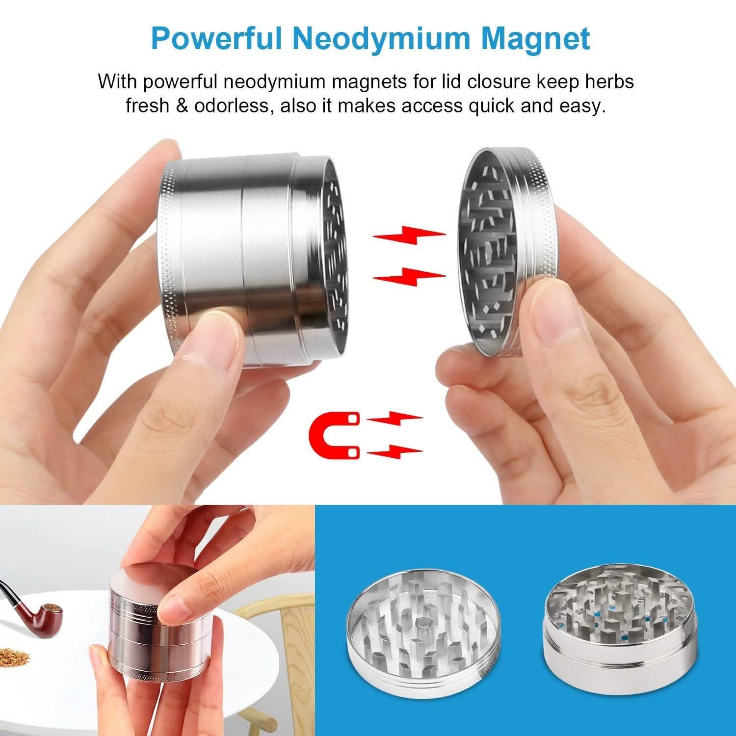 Magnetic Herb Spice Tobacco Grinder