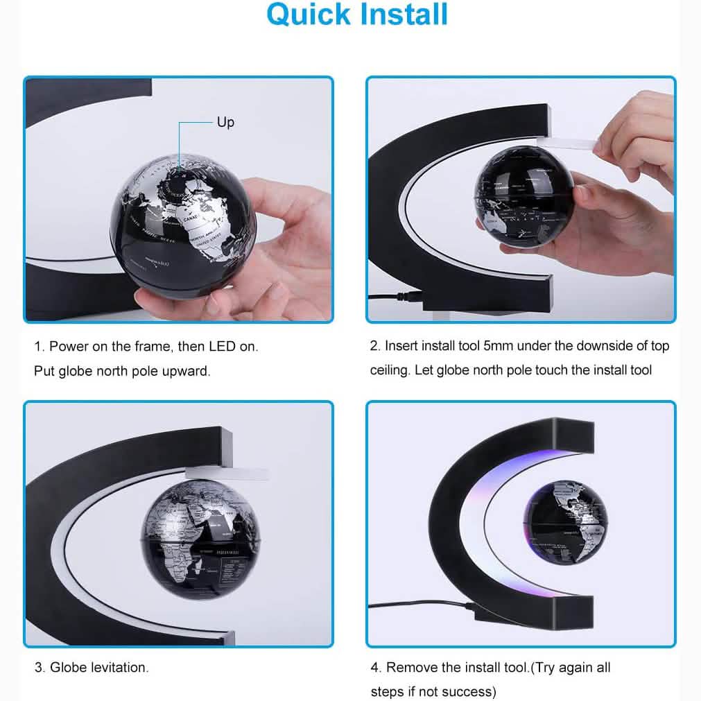 Magnetic Levitation Globe with LED Light