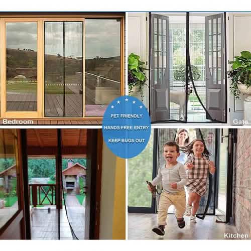 Magnetic Mesh Screen Door