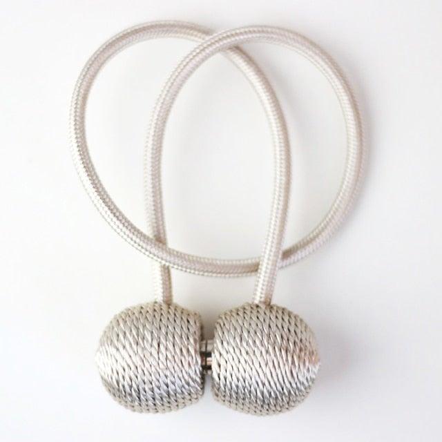 Magnetic Pearl Ball Curtain Tiebacks Accessories Holdbacks Buckle Accessory Buckles Clasp Clips Curtain Hook Holder Holder Clips For Home Office Window 49CM