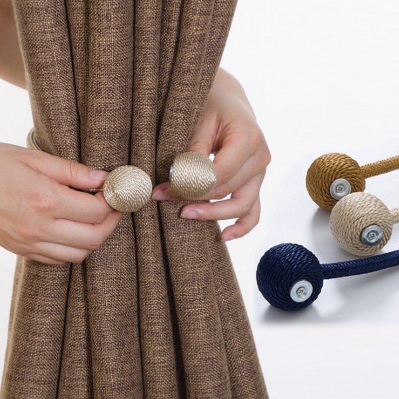 Magnetic Pearl Ball Curtain Tiebacks Accessories Holdbacks Buckle Accessory Buckles Clasp Clips Curtain Hook Holder Holder Clips For Home Office Window 49CM