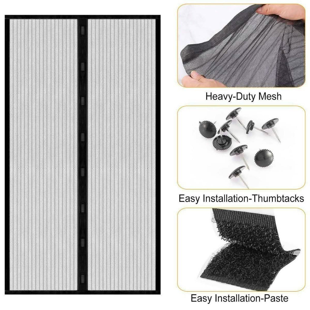 Magnetic Screen Door Hand-Free Mosquito Screen Door Net
