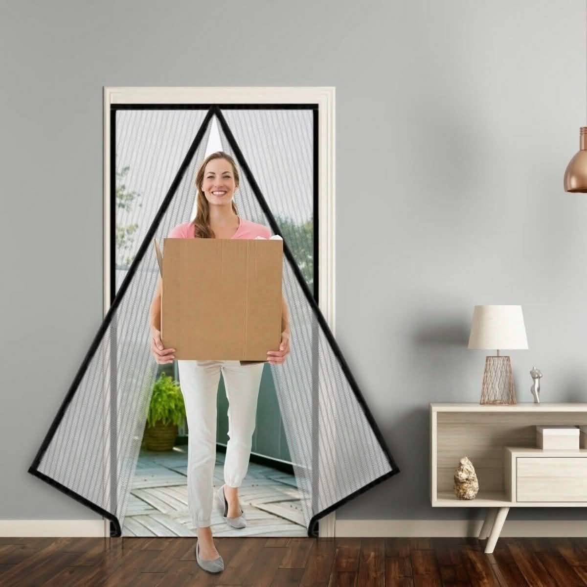 Magnetic Screen Door Hand-Free Mosquito Screen Door Net