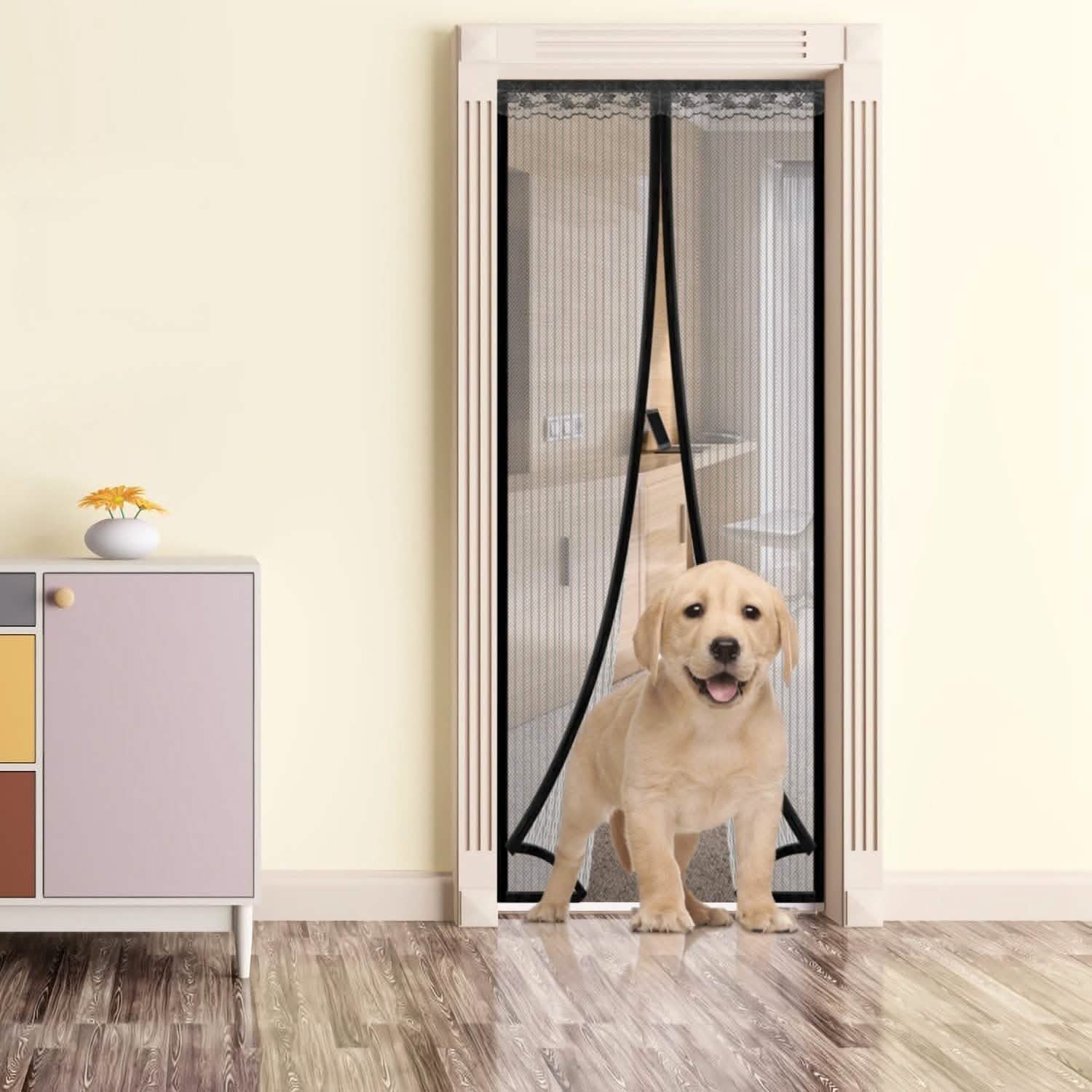 Magnetic Screen Door Hands-free Fly Mesh Door Curtain