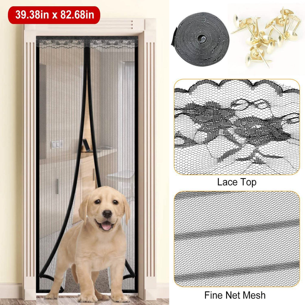 Magnetic Screen Door Hands-free Fly Mesh Door Curtain